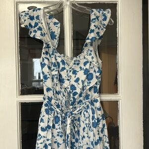 Gal Meets Glam Blue & White dress